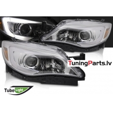 Subaru WRX (14-17) LED TUBE priekšējie lukturi, hromēti