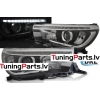 Toyota Hilux (16-20) LED priekšējie lukturi, DRL, melni