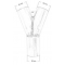 Y izpūtēja savienojums 45 grādos 63mm / 63mm x 2