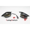 VESPA GTS / GTV 300cc aizmugurējie LED pagriezienu lukturi + gabarītu lukturi, melni/glancēti