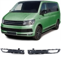 VW T6 (15-19) Transporter miglas lukturu rāmīši ar PDC vietām, melni/glancēti
