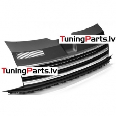 VW T6 (15-19) priekšējā reste, melna/hromēta