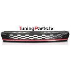 VW Golf 7 (17-19) priekšējā reste GTI style melna/glancēta ar sarkanu līniju