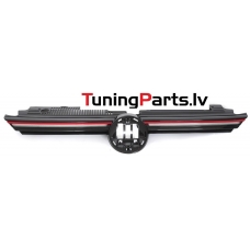 VW Golf 8 (19-24) priekšējā reste Sport Style melna/glancēta/sarkana ar LED