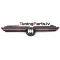 VW Golf 8 (19-24) priekšējā reste Sport Style melna/glancēta/sarkana ar LED
