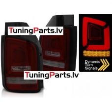 VW T5 (10-15) aizmugurējie LED lukturi, tonēti, dinamiskie pagriezieni Transporter