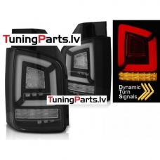 VW T5 (10-15) aizmugurējie LED lukturi, melni, dinamiskie pagriezieni Transporter