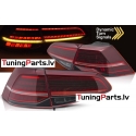 VW Golf 7 (13-19) aizmugurējie LED lukturi SEQ, sarkani