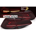 VW Golf 7 (13-19) aizmugurējie LED LASER LOOK lukturi, dinamiskie pagriezieni, sarkani