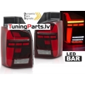 VW T5 (03-15) aizmugurējie LED lukturi, dinamiskie pagriezieni, gaismas sveiciena funkcija, sarkani, 1D