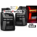 VW T5 (03-15) aizmugurējie LED lukturi, dinamiskie pagriezieni, gaismas sveiciena funkcija, melni, 1D
