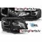 VW T5 (10-15) priekšējie lukturi, LED dayline, DRL, melni XENON LOOK