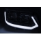 VW T5 (10-15) priekšējie lukturi LED DRL, dinamiskie pagriezieni, melni VW T5 (10-15) priekšējie lukturi LED DRL, dinamiskie pagriezieni, melni