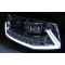 VW T6 (15-19) priekšējie lukturi LED TUBE DRL, dinamiskie pagriezieni, hromēti