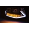 VW T6 (15-19) priekšējie lukturi LED TUBE DRL, dinamiskie pagriezieni, hromēti