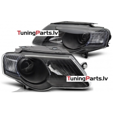 VW Passat B6 3C (05-10) priekšējie lukturi, melni VW Passat B6 3C (05-10) priekšējie lukturi, melni