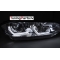 VW Polo VI 2G (17-21) priekšējie LED DRL lukturi, dinamiskie pagriezieni, hromēti