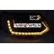 VW T5 (10-15) priekšējie FULL LED DRL lukturi, dinamiskie pagriezieni, melni