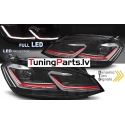 VW Golf 7 (12-17) priekšējie FULL LED DRL lukturi, dinamiskie pagriezieni, gaismas sveiciena funkcija