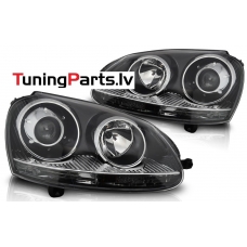 VW Golf 5 (03-09) priekšējie lukturi GTI, melni