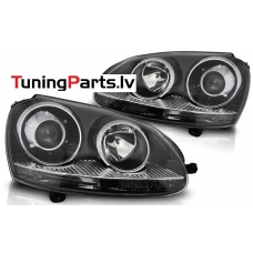 VW Golf 5 (03-09) priekšējie lukturi GTI, melni, H7/xenons VW Golf 5 (03-09) priekšējie lukturi GTI, melni, H7/xenons