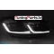 VW Golf 6 (08-12) priekšējie LED DRL lukturi, dinamiskie pagriezieni, melni, sudraba līnijas