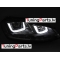 VW Golf 7 (13-17) priekšējie lukturi LED DRL, dinamiskie pagriezieni, melni, sudraba līnijas