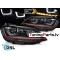 VW Golf 7 (13-17) priekšējie lukturi LED DRL, dinamiskie pagriezieni, melni, sarkanas līnijas