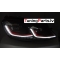 VW Golf 7 (13-17) priekšējie lukturi FULL LED DRL, dinamiskie pagriezieni, melni, sarkanas līnijas