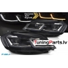 VW Golf 7 (17-19) priekšējie lukturi LED DRL, dinamiskie pagriezieni, melni, sudraba līnijas