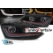VW Polo 6R (09-17) priekšējie LED DRL lukturi, dinamiskie pagriezieni, melni, sarkana līnija