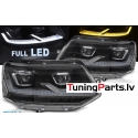 VW T5 (10-15) priekšējie FULL LED DRL lukturi, melni