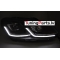 VW Golf 6 (08-12) priekšējie FULL LED DRL lukturi, gaismas sveiciena funkcija, dinamiskie pagriezieni, melni, sudraba līnijas VW Golf 6 (08-12) priekšējie FULL LED DRL lukturi, gaismas sveiciena funkcija, dinamiskie pagriezieni, melni, sudraba līnijas
