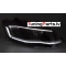VW Polo 6R (09-17) priekšējie FULL LED lukturi, dinamiskie pagriezieni, gaismas sveiciena funkcija, melni, sudraba līnijas