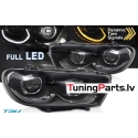 VW Scirocco (08-14) priekšējie FULL LED lukturi, dinamiskie pagriezieni, melni