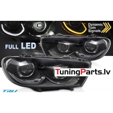 VW Scirocco (08-14) priekšējie FULL LED lukturi, dinamiskie pagriezieni, melni VW Scirocco (08-14) priekšējie FULL LED lukturi, dinamiskie pagriezieni, melni