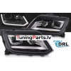 VW Amarok (09-16) priekšējie LED DRL lukturi, melni
