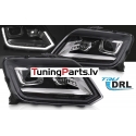 VW Amarok (09-16) priekšējie LED DRL lukturi, melni