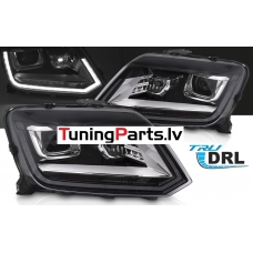 VW Amarok (09-16) priekšējie LED DRL lukturi, melni VW Amarok (09-16) priekšējie LED DRL lukturi, melni