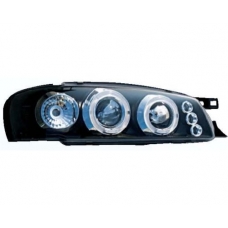 Subaru Impreza (93-00) priekšējie lukturi, eņģeļ acis, melni